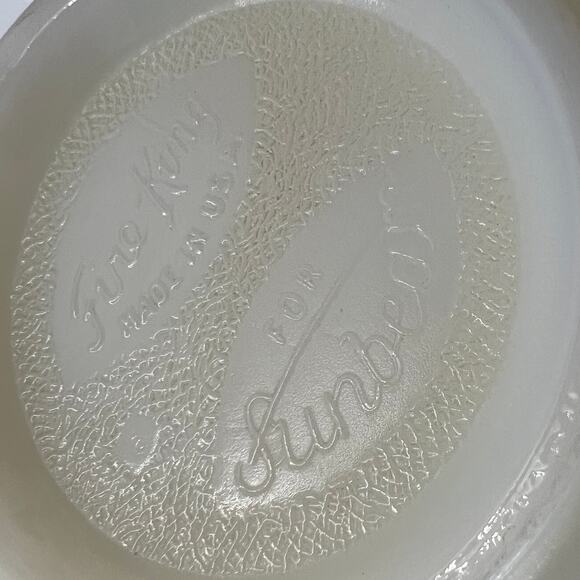 Vintage Fire King Ware Milk Glass Mixing Bowl W Spout For Sunbeam 6.5" Made USA - Picture 5 of 10